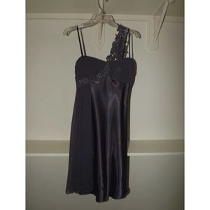 Grey Formal One-Shoulder Dress